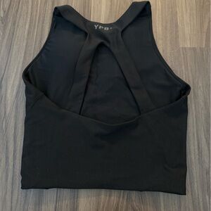 YPB Abercrombie black high neck crop top
